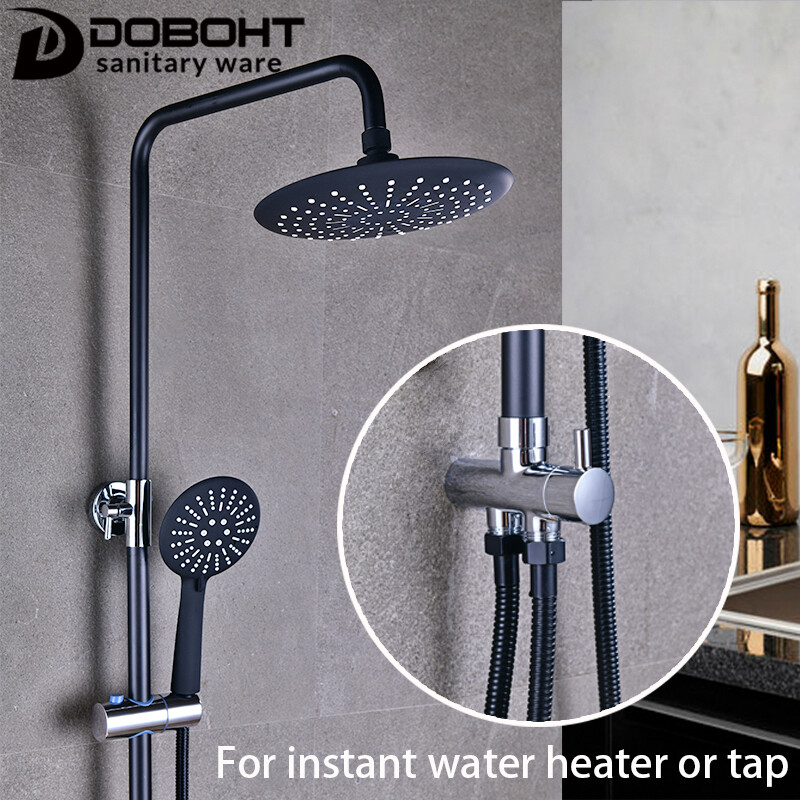 DOBOHT For Instant Water Heater 9 Inches Rainfall Shower Faucet Set Swivel  Tub Spout Bath Shower Set | Lazada Singapore