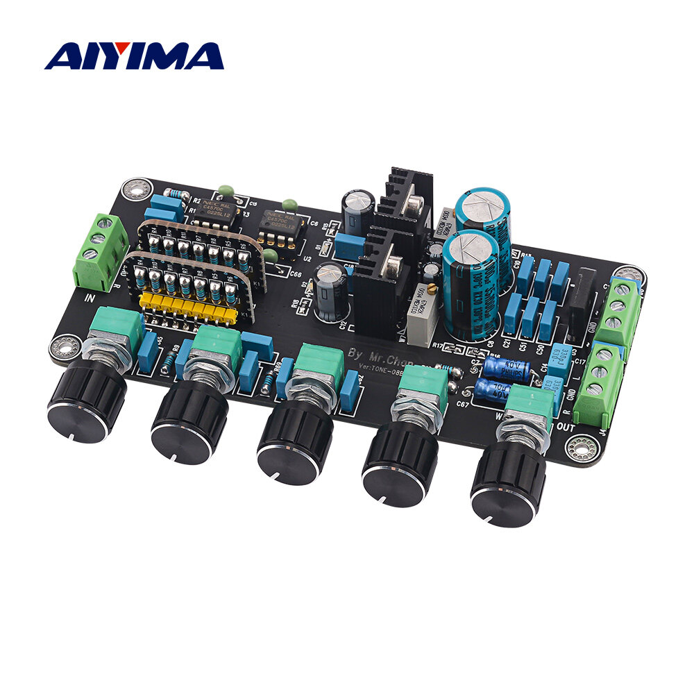 AIYIMA Preamp Tone Board UPC4570C OP AMP Stereo Tiền Khuếch Đại Âm Lượng Điều Chỉnh Chủ Âm Super OPA2604 AD827JN Với LM317 + LM337 Mạch