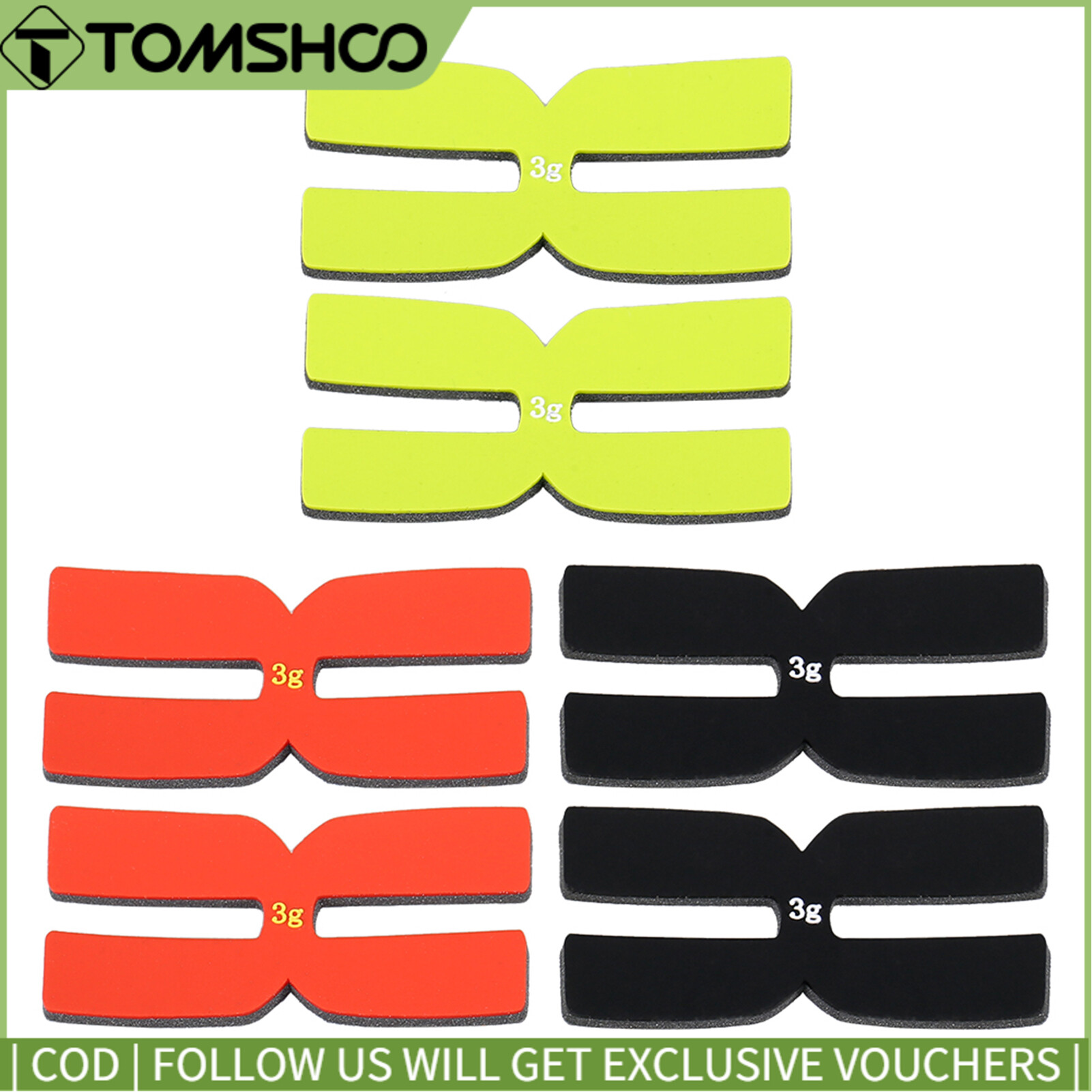 6 cái băng dính cân bằng trọng lượng vợt tennis 3g băng dính vợt tennis silicon