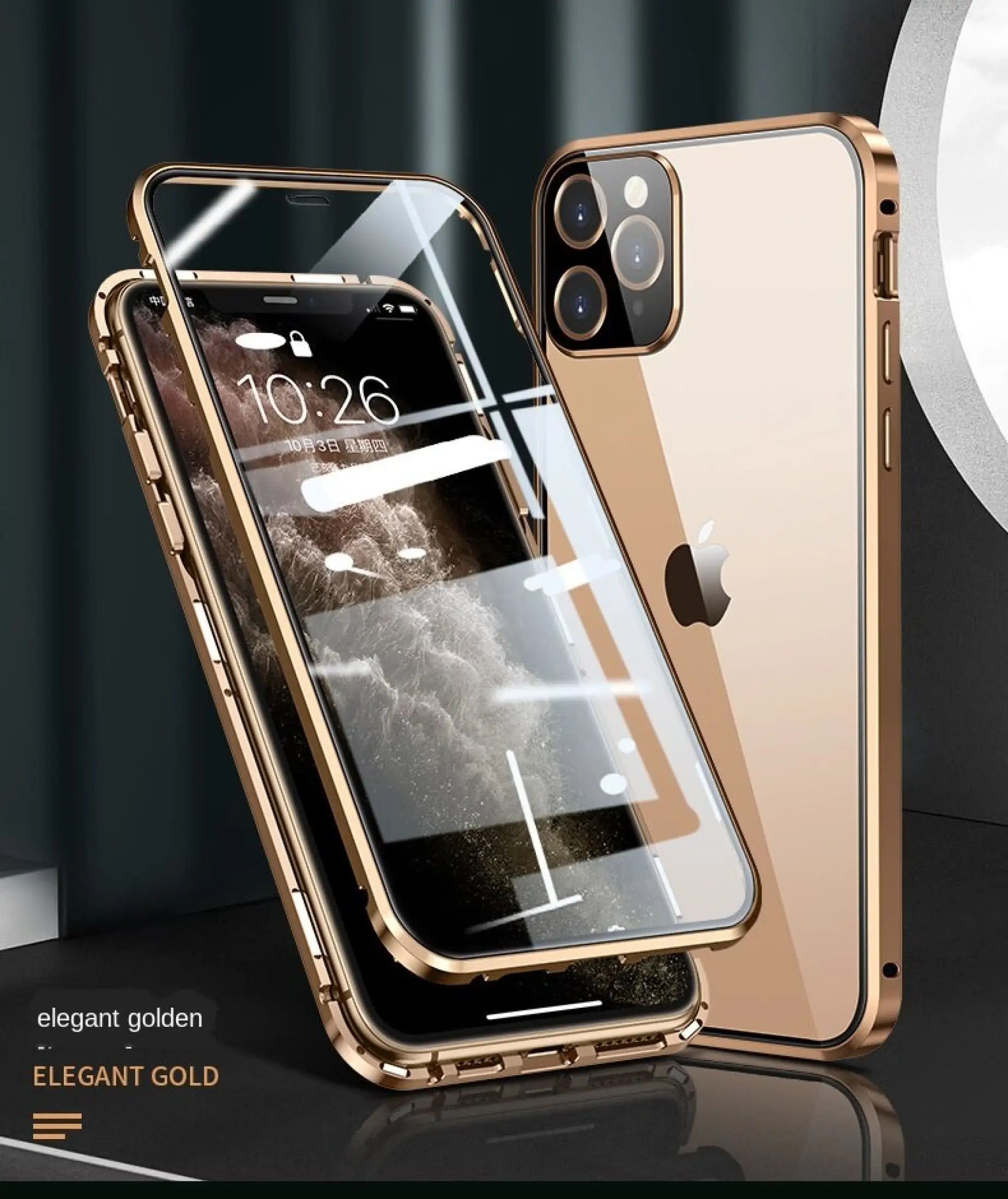 Casing Kotak Bingkai Logam Mewah On Untuk Iphone 12 Pro Max Anti Guncangan Transparan Kaca Tempered Case Telepon Untuk Iphone 11 11pro Max Lazada Indonesia