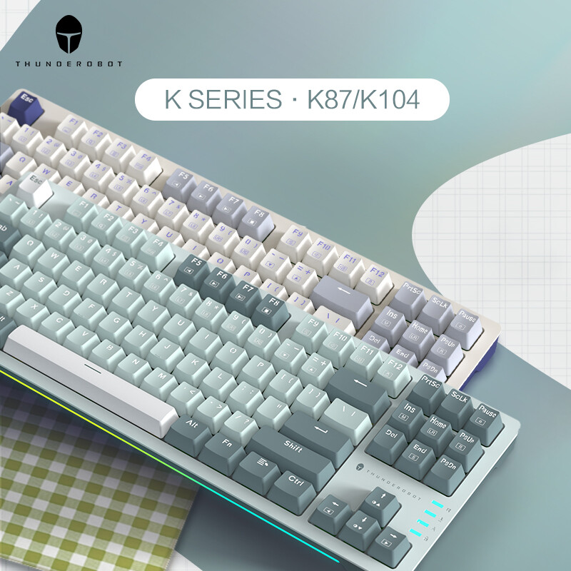 Thunderobot K87 Bàn phím cơ có dây Hot-Swappable Bàn phím chơi game Pbt Bàn Phím Chính Cho laptop máy tính Máy tính để bàn