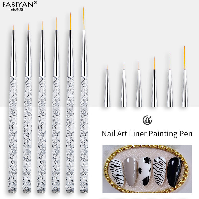 3Pcs Nail Art Liner Brush Set UV Gel Nail Art Polish Drawing Painting