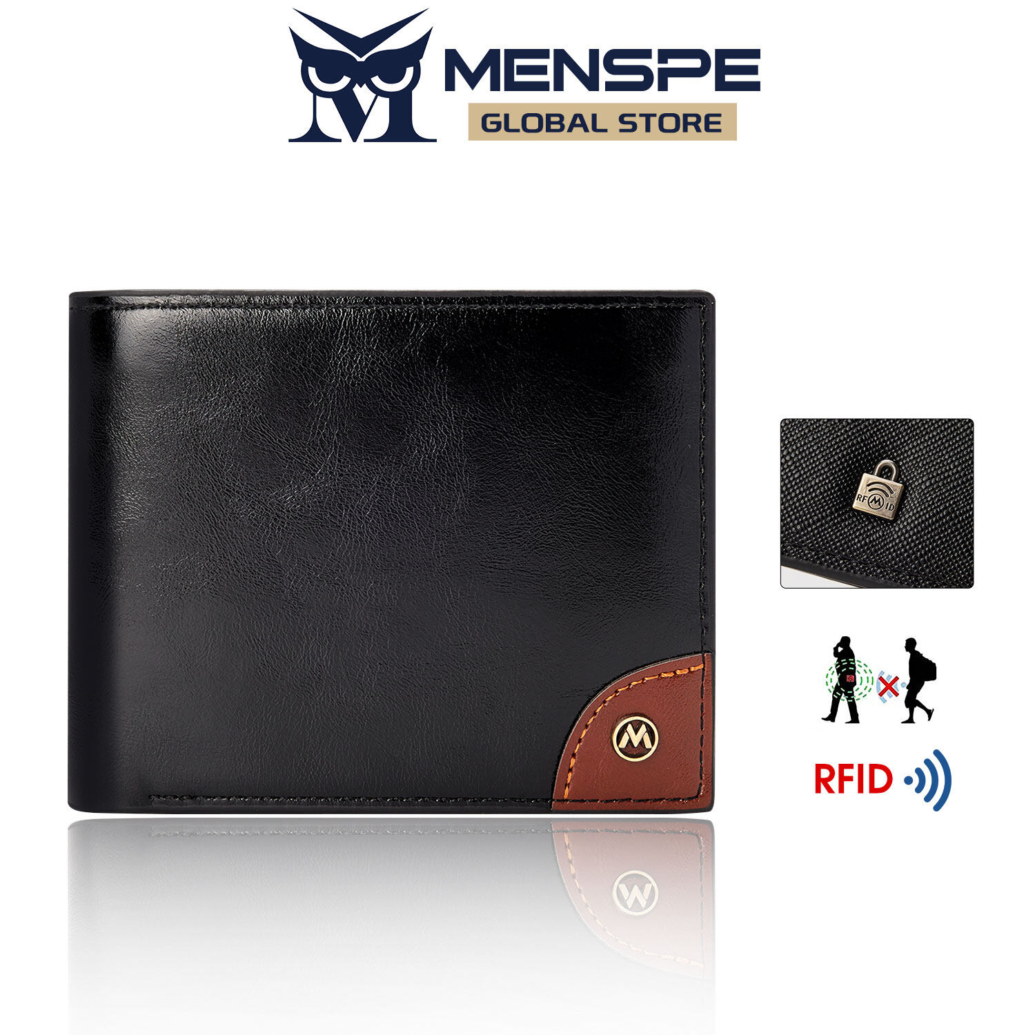 MENSPE RFID Block Short Wallet Coin Bag Zipper Clutch Wallets Solid Color Retro Short Wallet Soft PU Wallet Multi-Card Position ID Credit Cards Holders Coin Bag Business Wallets