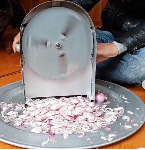 Máy bào hành tỏimáy cắt lát hành tỏi bằng tay siêu nhanhmáy thái hành