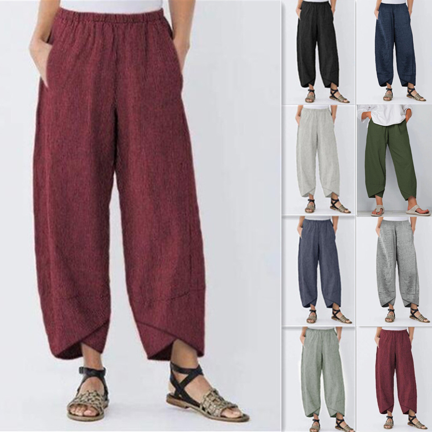 elastic waist jean capris