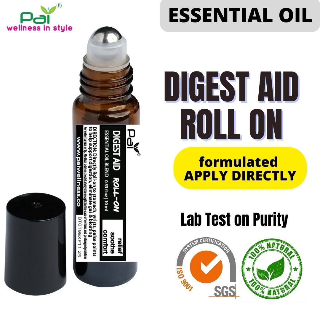 Gambar PAI Essential Oil Roll On Digest Aid Therapy Direct Use on Skin 100% Natural Aromatherapy ????????