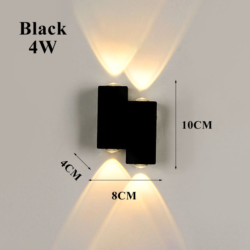 TOMAX 4W 6W 8W Waterproof Wall Lamp Outdoor Wall Light Aluminum Sconces Exterior Lighting Balcony LED Wall Light
