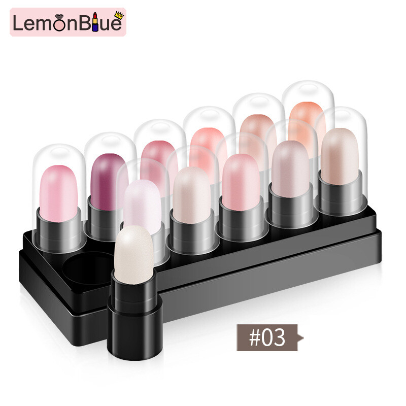 Gambar LemonBlue 12pcs box Waterproof Eyeshadow Pallete Long lasting Shimmer Multi Color Matte Eye Shadow Natural Makeup Pallete Sets