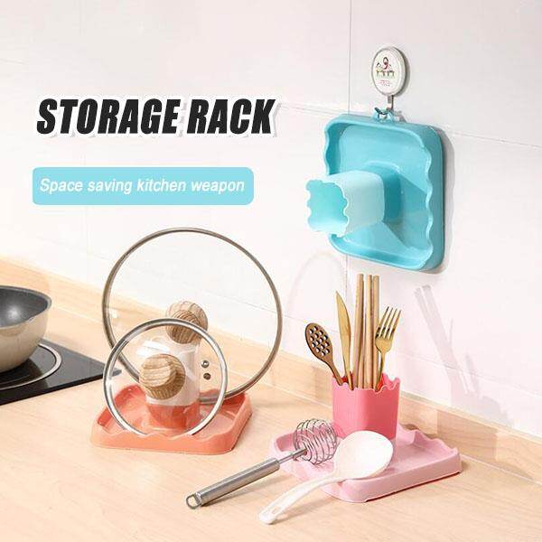Gambar Pot Lid Holder Utensil Spoon Rest with Detachable Tableware Cup Rack Kitchen Cooking Gadget for Spatula Ladle Tongs Racks Hold