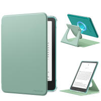 MoKo 360° Rotating Case for 7″ Kindle Paperwhite 12th Generation 2024 & Kindle Colorsoft 2024/2025 Clear Back Detachable Magnetic Protective Adjustable Stand Cover with Auto Wake/Sleep