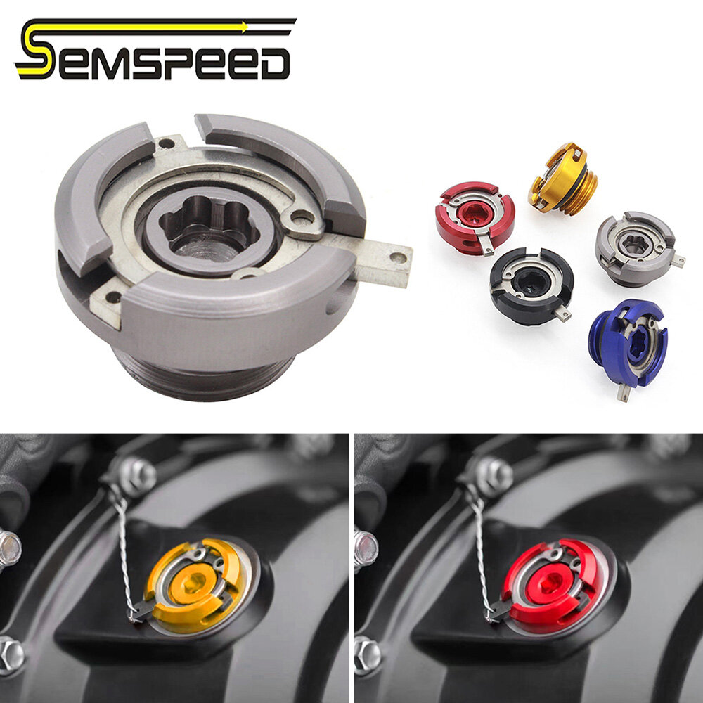 SEMSPEED Motorcycle CNC M20 Engine Oil Plug Cap Cover Screw For Honda CB300R CBR300R CB500X CBR500R CB650R CB650F CBR650R CBR650F ราคา 386 บาท*ส่งฟรี