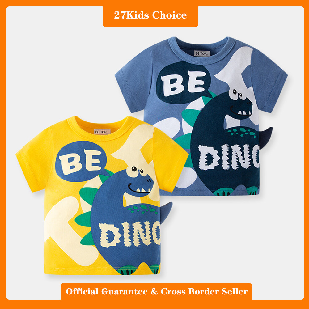 27Kids Choice 2024 New Summer Children's 3D Dinosaur Short sleeved T-shirt boy's Cartoon Half sleeve Korean Version Clothing ราคา 179 บาท*ส่งฟรี