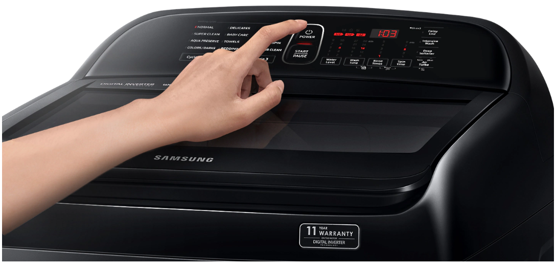 Samsung 8.5KG Top Load Washer with Wobble Technology™ WA85T5160BY/FQ