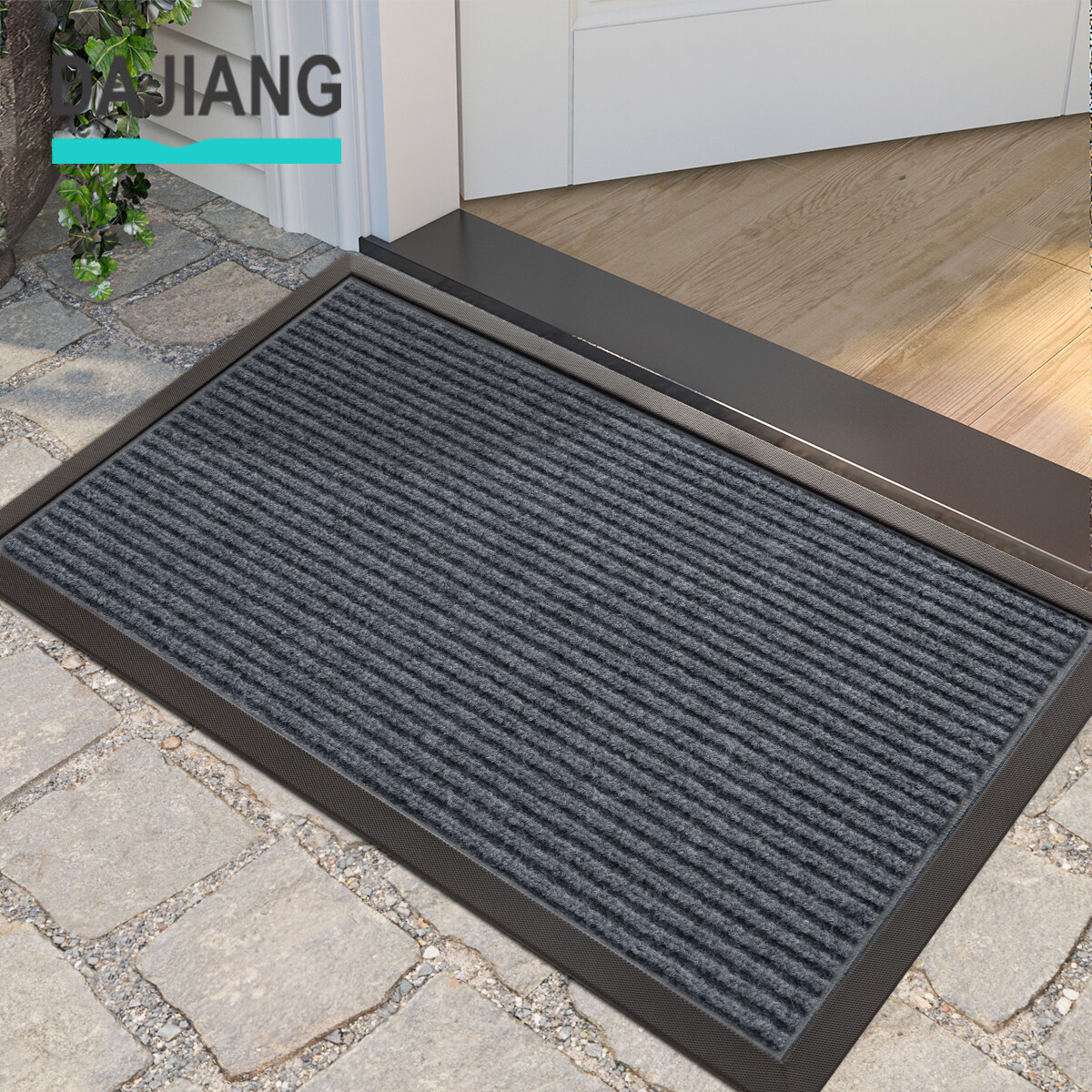 Dajiang 40x60cm / 50x80cm Thiết kế dải đơn giản thảm cao su chống trượt thảm cửa