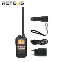 Retevis RM01P VHF Marine Radio 3W Floating Two Way Radio IP67 Waterproof 1750mAh Type-C NOAA 88 Global Channels for Fishing Boating and Transport Vessels
