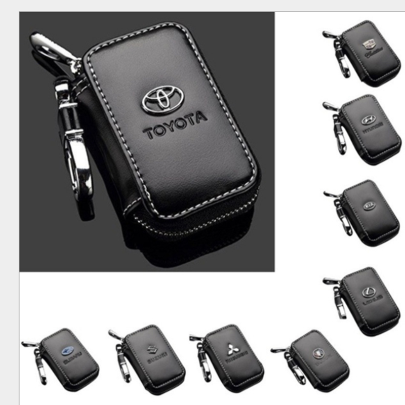 Universal Car Key Case Cover Bag Auto Key Holder Men Wallet Logo