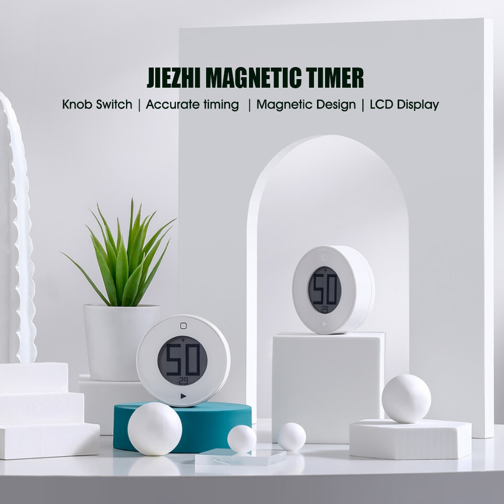 Xiaomi Bộ Hẹn Giờ Điện Tử Nam Châm Jiezhi, Công Tắc Đồng Hồ Báo Thức Đếm Ngược Đếm Ngược Nấu Ăn Trong Bếp Màn Hình LCD Quản Lý Thời Gian Kiểm Soát