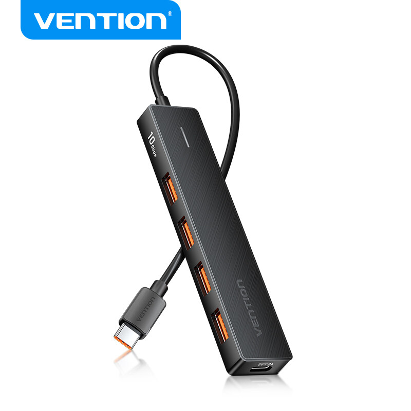 Vention USB-C Hub 4 Cổng USB 3.2 - Tốc Độ 10Gbps - Bộ Chia Cổng Type-C - Tương Thích Macbook Laptop