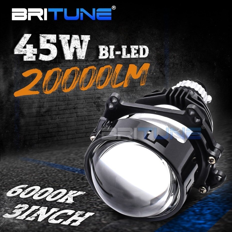 Ống kính bi-led 3.0 inch hella 3r g5 45w ống kính đèn pha máy chiếu led h4 h7 h1 h11 9005 đèn pha ô tô 6000k tạo kiểu lại