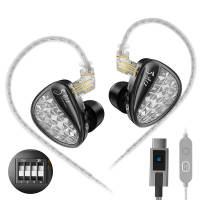 KZ ZA12 2DD+4BA HiFi Earbuds In Ear Headphone earphone Super-linear Dynamic Driver 4 EQ Modes (Type-C Optional)