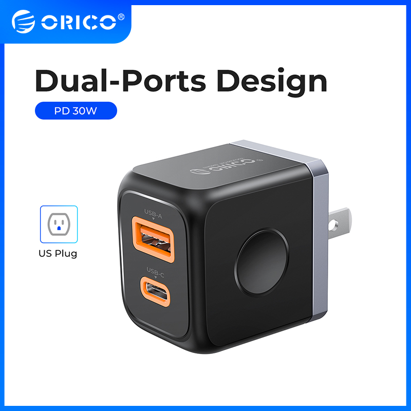 Orico pd 30w gan sạc nhanh sạc loại c bộ chuyển đổi cho điện thoại 14 pro max 13 pd3.0 qc3.0 loại usb c sạc nhanh