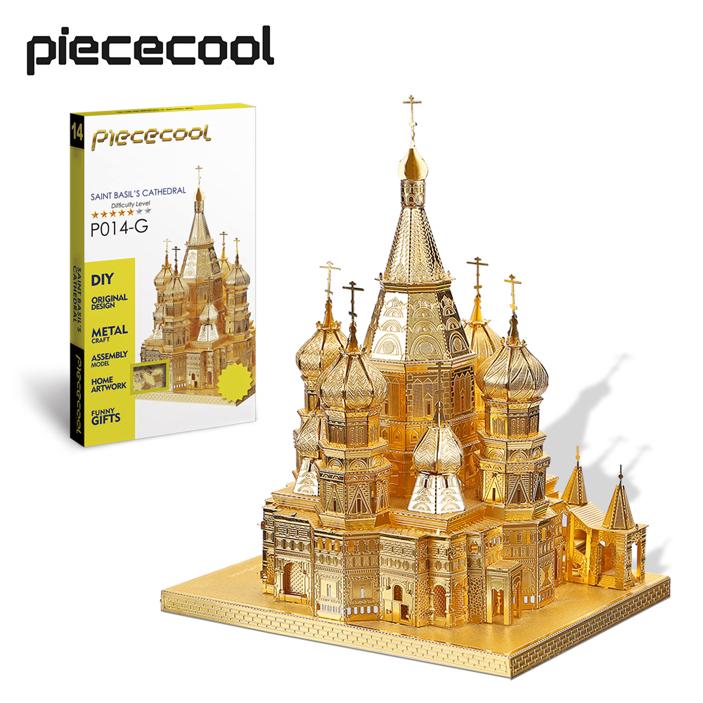 Piececool 3D Metal Puzzles for Adult Saint Basil’s Cathedral Model Kits DIY Metal Building Kit Assembly Model Birthday Gift for Kids ราคา 599 บาท*ส่งฟรี