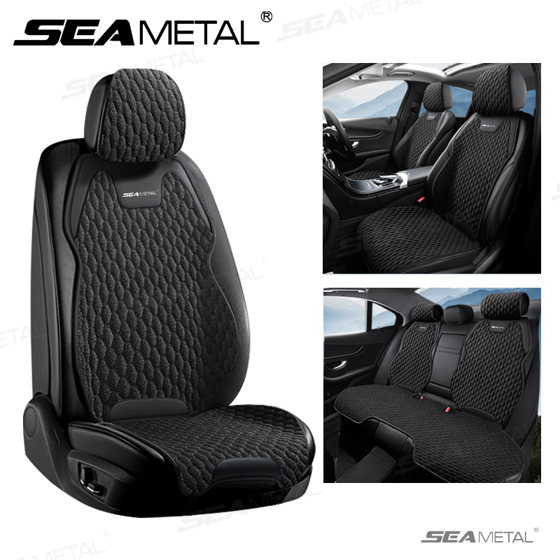 SEAMETAL Flax Car Seat Cover Front/ Rear Linen Fabric Cushion Breathable Protector Mat Pad Universal For Most Truck SUV Van ราคา 250 บาท*ส่งฟรี