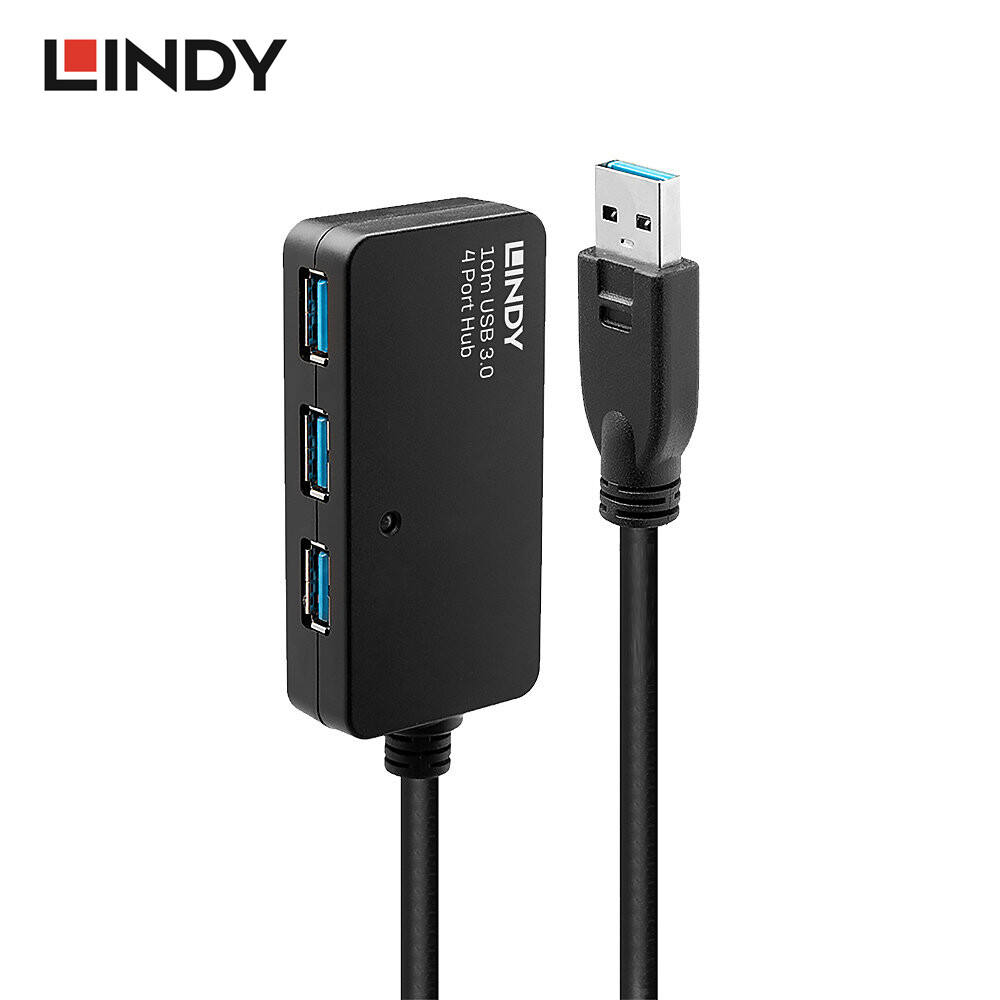 LINDY 10m USB 3.0 Active Extension Pro Hub 4 Port High Speed USB Adapter for PC Laptop Computer Accessories ABS USB Splitter ราคา 9,237 บาท*ส่งฟรี