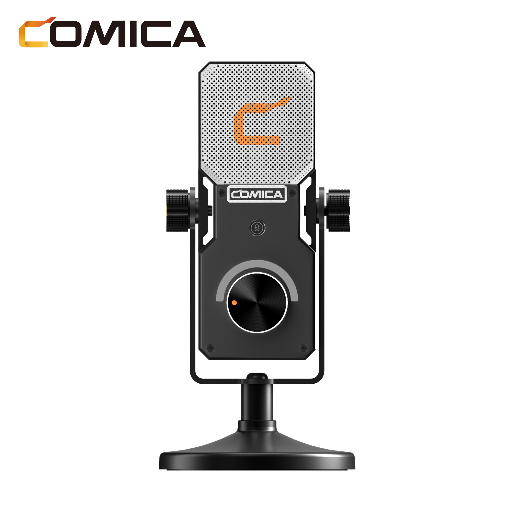 Comica STA-U1 USB Microphone cho máy tính để bàn 25mm cardioid Mic Điện dung với đèn RGB cho chơi game, Streaming, ghi video, 48KHz 24bit Mic cho máy tính, máy tính xách tay, điện thoại thông minh, Xbox, PS4, PS5