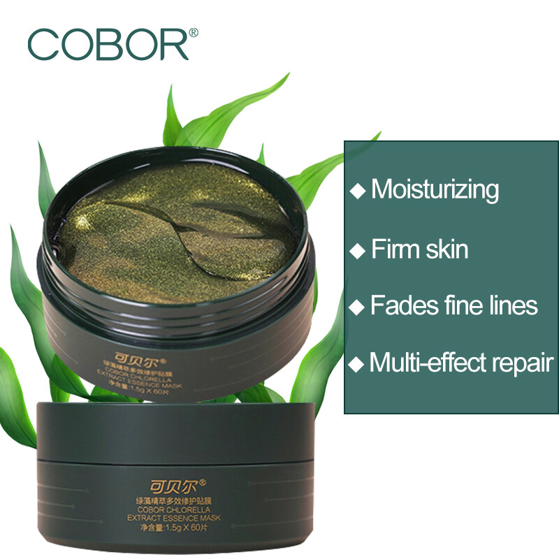 Gambar COBOR 60pcs box Chlorella Extract Essence Mask Eye Masks Restores Elasticity and Firmness Skin Eliminate Puffy Eyes Edema Eye Bag Dark Circles
