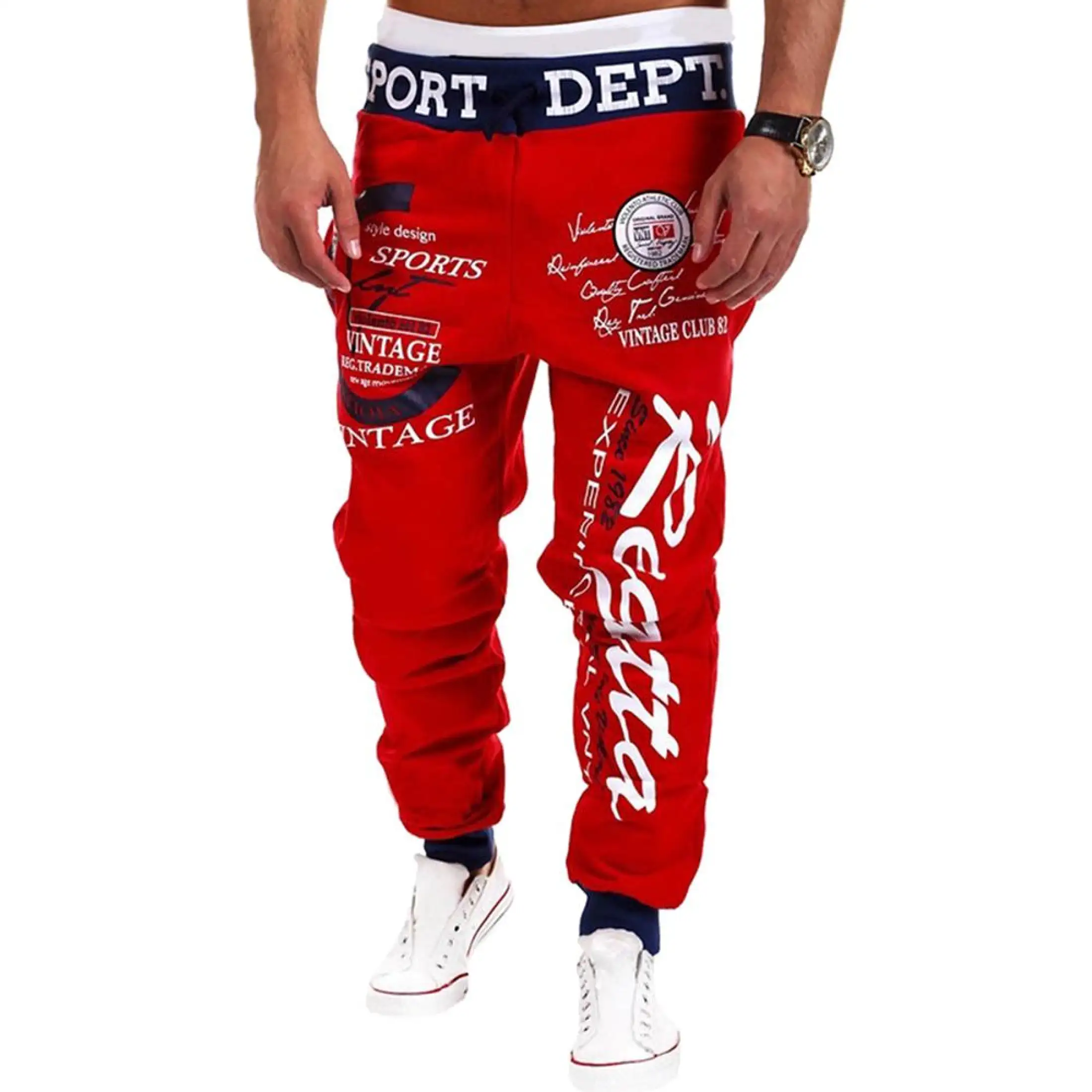 blue cargo sweatpants