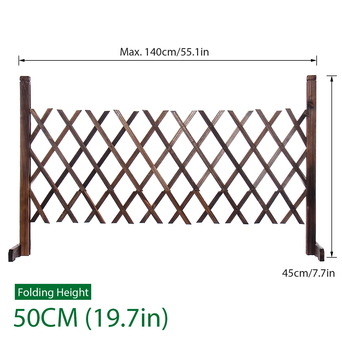 expanding portable fence wooden screen pet gate kid safety dog lawn patio garden