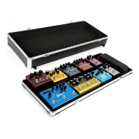 Ghost Fire Guitar Multi Effect Pedal Case with Pedal Mounting Tape Fastener Sturdy Locking Aluminum T series