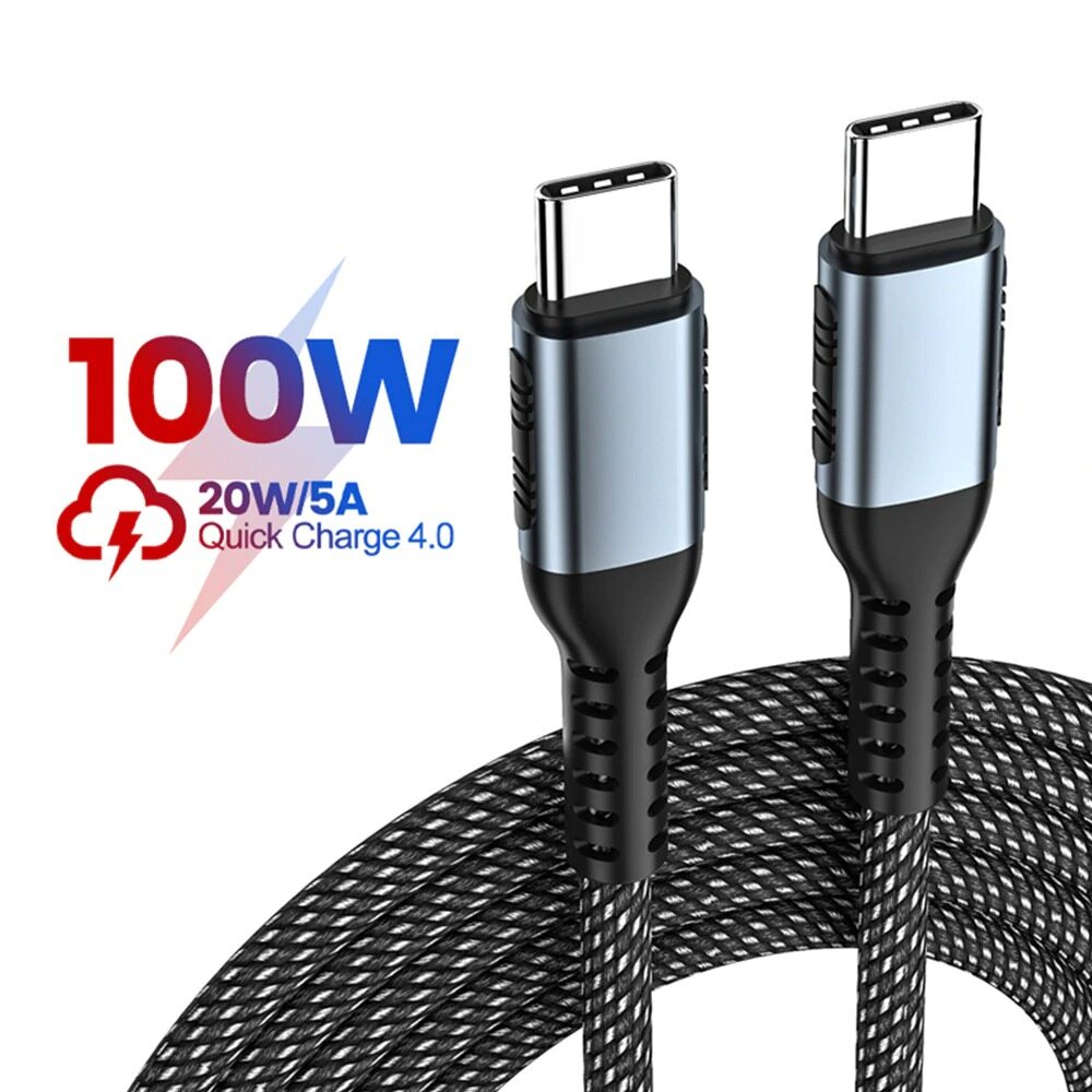 Cáp usb c sang usb type c 100w cho macbook pro sạc nhanh 4.0 pd 100w 5a cáp sạc cho samsung xiaomi mi 10