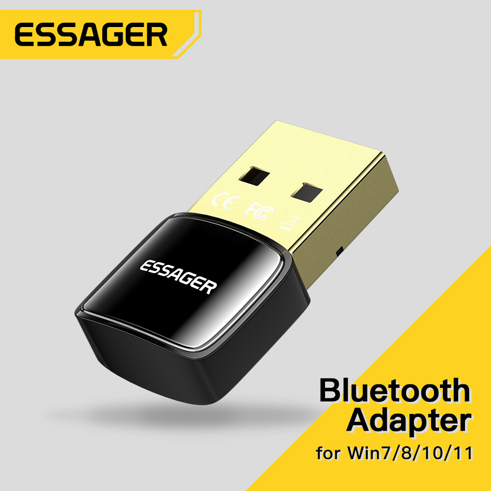 Essager Bộ Chuyển Đổi USB Bluetooth 5.0 Thiết Bị Tiếp Hợp Cho Máy Tính Để Bàn Loa Máy Tính Xách Tay 