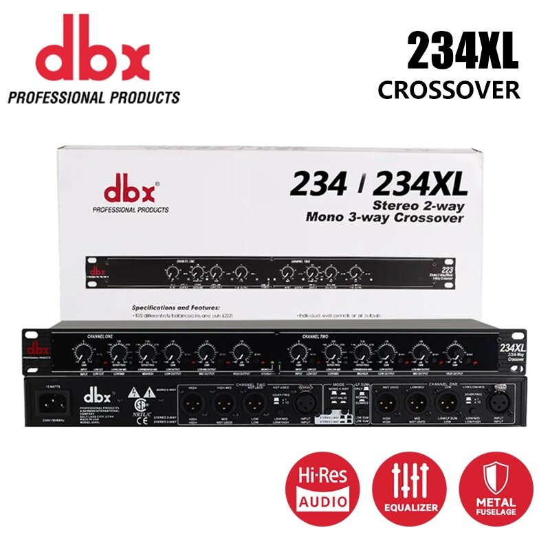 DBX 234XL/ 223XL /224XL/234XS/223XS Stereo 2 way/3 way / 4way Crossover Stereo 2-way Mono 3-way Crossover(There is a choice of black and white) ราคา 1,299 บาท*ส่งฟรี