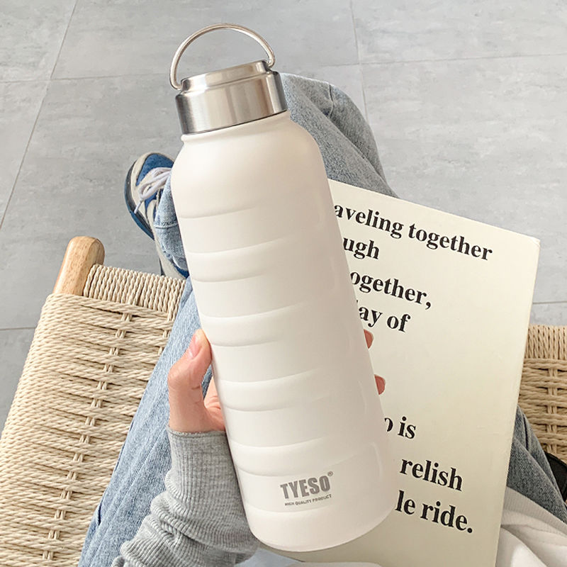 Gambar Simple Thermos Cup Girls High value Large capacity Water Cup Men s Portable Student Couple Cup Outdoor Thermos