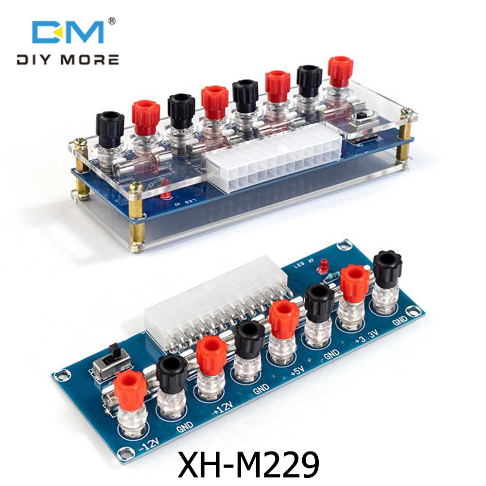  Diymore Bo Mạch Chuyển Nguồn ATX Bộ Nguồn Khung Máy Tính Để Bàn XH-M229 Bo Mạch Ngắt Điện Mô-đun Đầu Ra Nguồn 