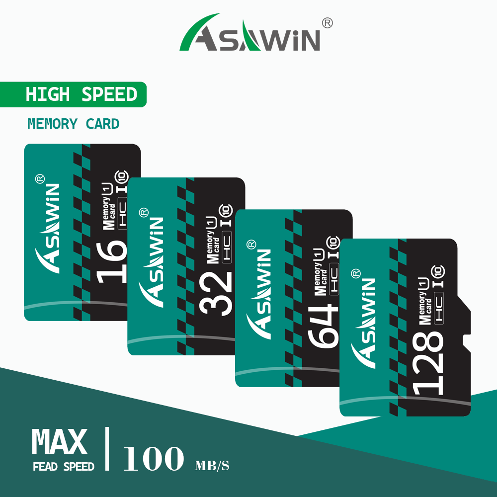 Asawin Micro SD Class 10 nhanh chóng 64GB 32GB 16GB 128GB thẻ nhớ cho