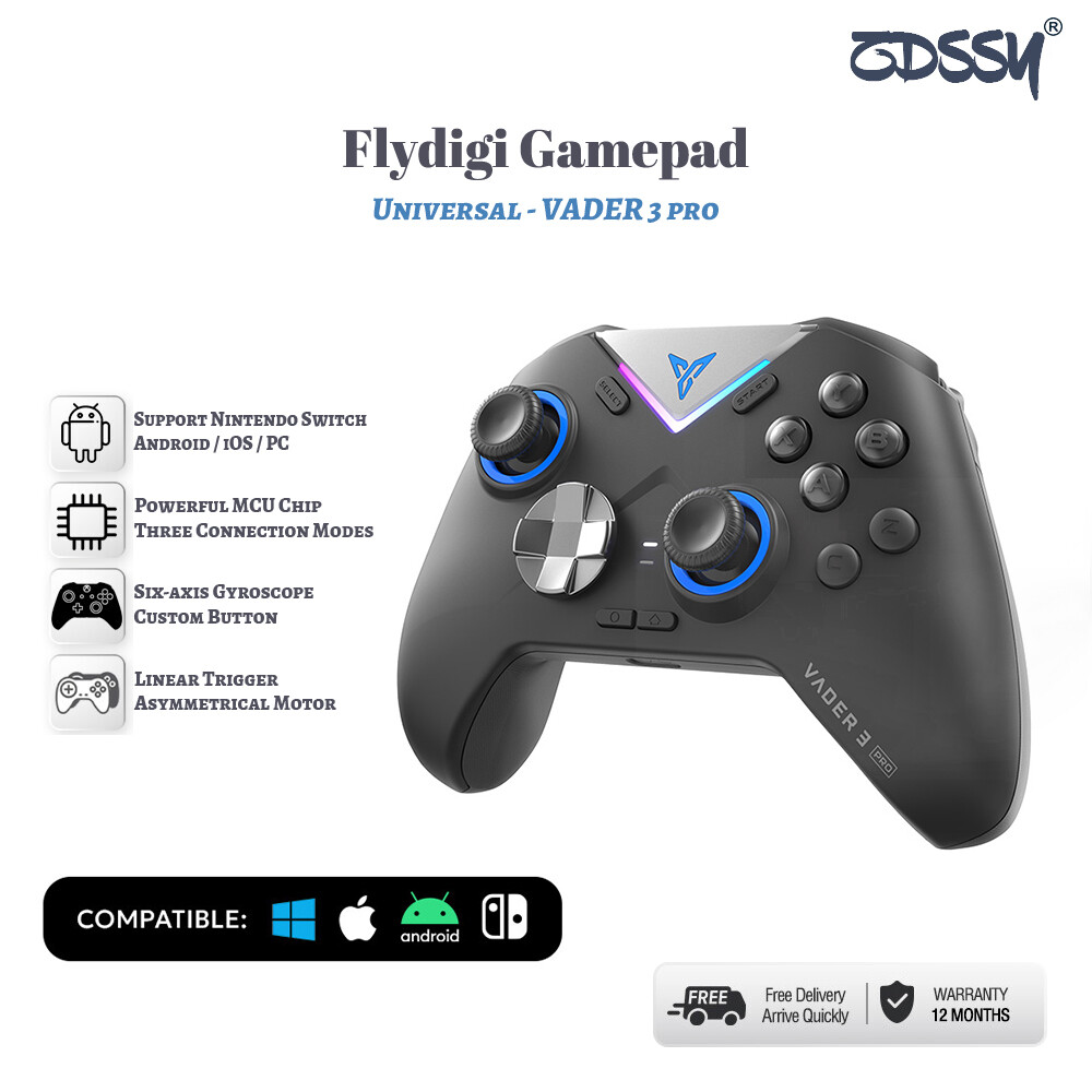 Zdssy mới flydigi vader 3 pro tay cầm chơi game lực phản hồi rgb 6 trục tùy chỉnh bộ điều khiển chơi game đa hỗ trợ pc/ns/di động/tv