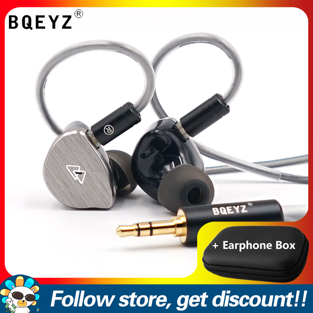 BQEYZ BQ10 Wired Earphone Add Faaeal Portable PU Square Storage Box Noise Canceling Sports Running G