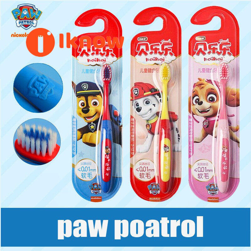 Bàn chải đánh răng trẻ em, bàn chải đánh răng siêu mềm paw patrol cho trẻ 2-8 tuổi