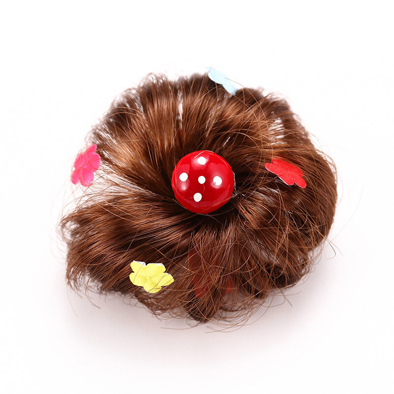 Tóc Giả Trẻ Em TSE Với Kẹp Tóc Tóc Giả Nữ Công Chúa, Kiểu Búi Tóc Hoa Cài Tóc Kẹp Bé Gái, Phụ Kiện Tóc P08 1 Pair