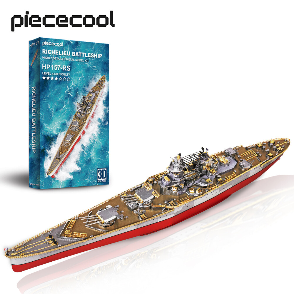 Piececool xếp hình kim loại 3d cho thanh thiếu niên bộ mô hình tàu chiến tự làm bộ lắp ghép mô hình tàu chiến 3d đồ chơi ghép hình quà tặng sinh nhật