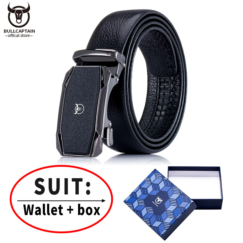 Bull Captain Thắt Lưng Da Bò Nam Doanh Nhân Giản Dị Khóa Trượt Tự Động-Mô Hình Xe Thể Thao 01