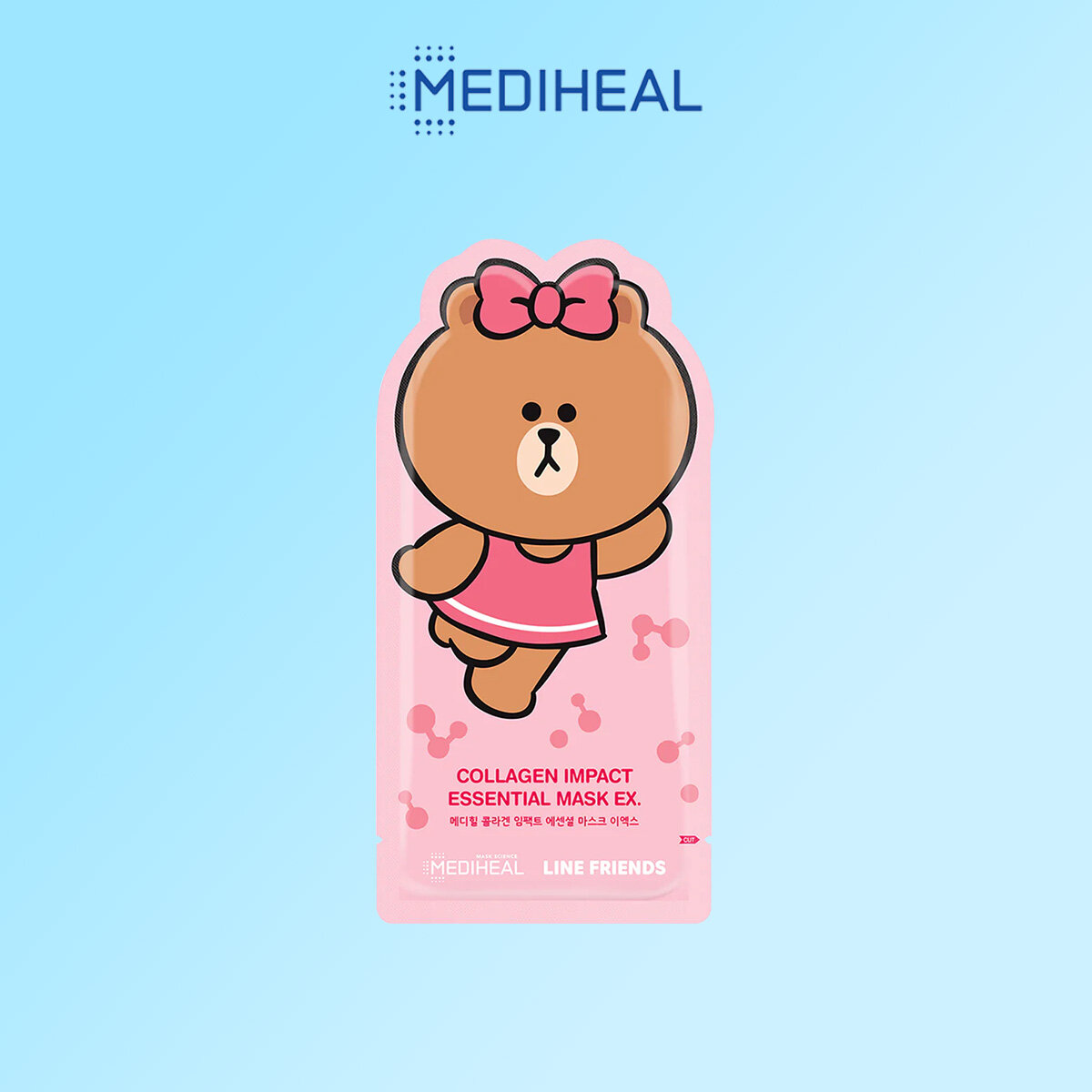 Gambar [MEDIHEAL] LINE FRIENDS LINE COLLAGEN IMPACT ESSENTIAL FACIAL MASK EX. *1ea