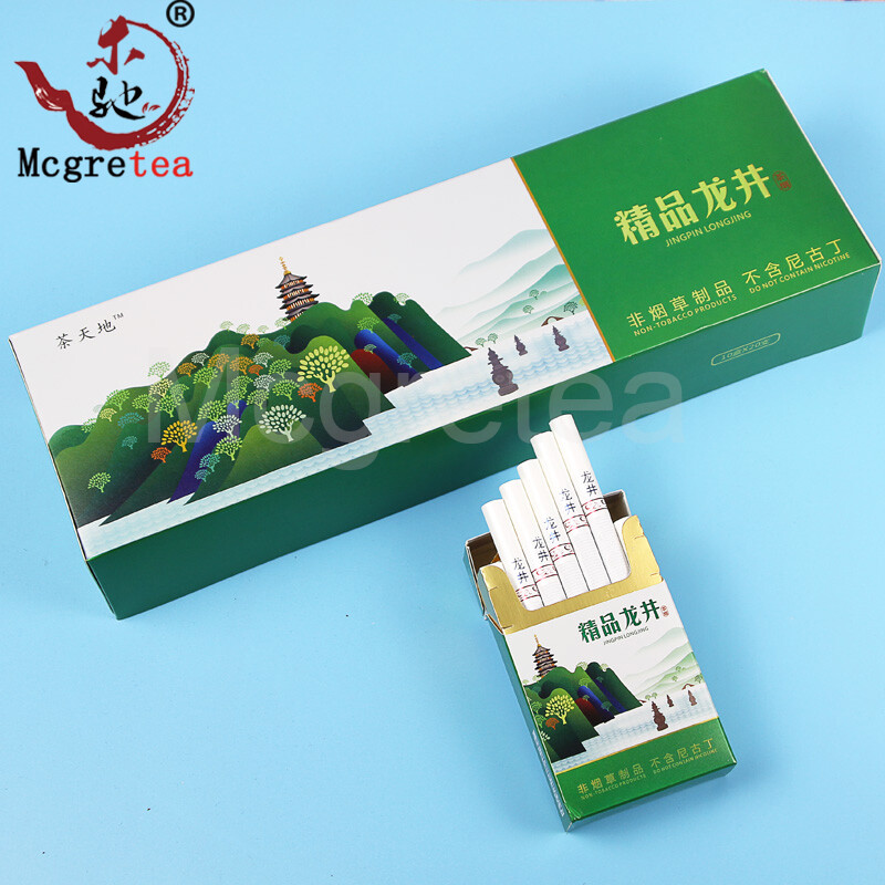 Gambar ?? ????? ???? Gragon well  Tea smoke Green tea smoke fine style tea  king quitting  ChaYan yunnan puer tea smoke a 10 packs  tea smoke