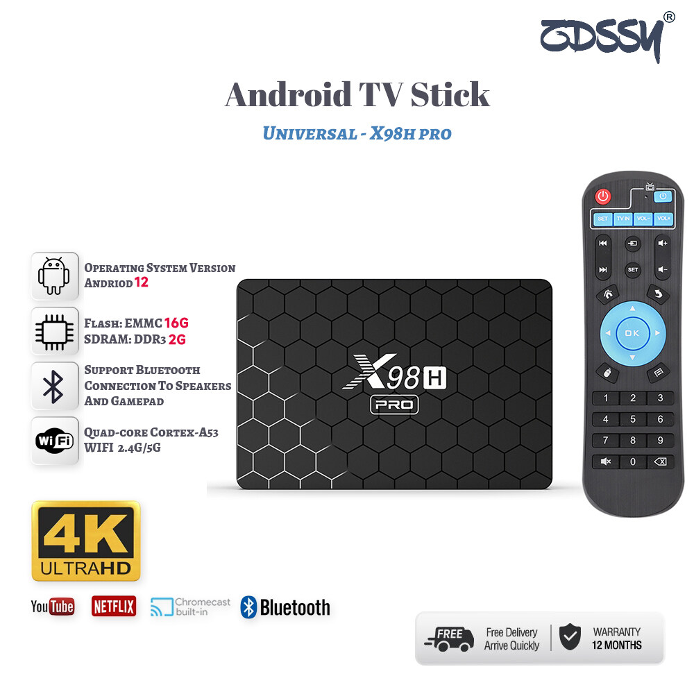 ZDSSY 1000M X98H Pro Smart TV Box Android 12 Allwinner H618 Quad Core 4K 6K Media Playe Wifi Kép BT5 AV1 64GB Đặt hộp trên cùng