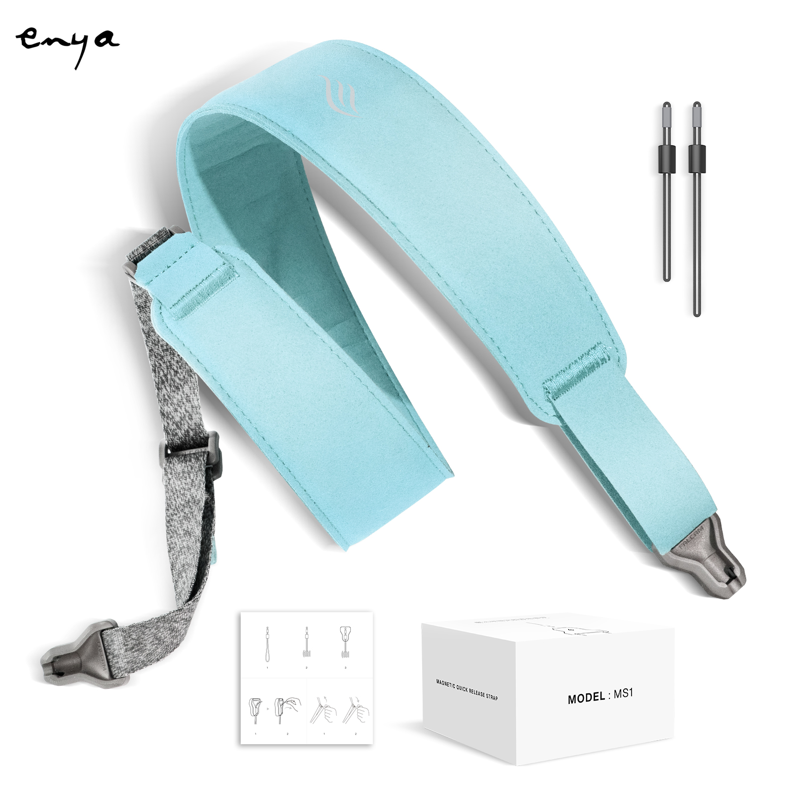 Enya Smart Strap for Guitar, Bass, and Ukulele - Quick Release, Single-Hand Adjustable, with Leathery Texture Guitar Strap Enya MS1 Strap ราคา 1,036 บาท*ส่งฟรี