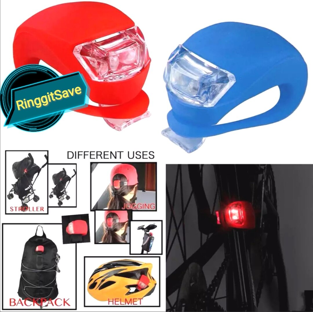 Ready Stock)1 PCS LED Silicone Bicycle 